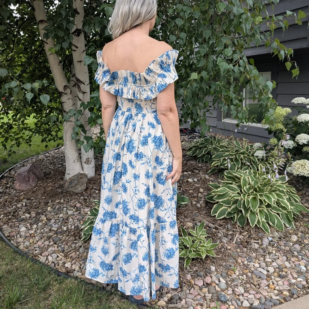 ABERCROMBIE AND FITCH poplin maxi dress S - Picture 6 of 9
